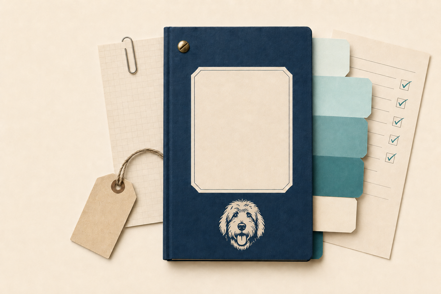 The Operator Stack field guide with the Russell dog emblem, planning cards and checklists